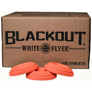 Clay Pigeon White Flyer BLACKOUT® Orange Top Clay Targets 135CT