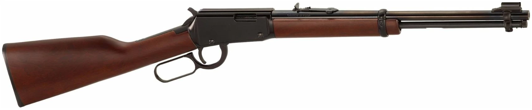 Henry H001Y Lever Youth 22 Long/22 LR/22 Short 12 LR/16 Short, 16.13" Blued Round Barrel, Black Steel Receiver, American Walnut Fixed Stock, Right Hand