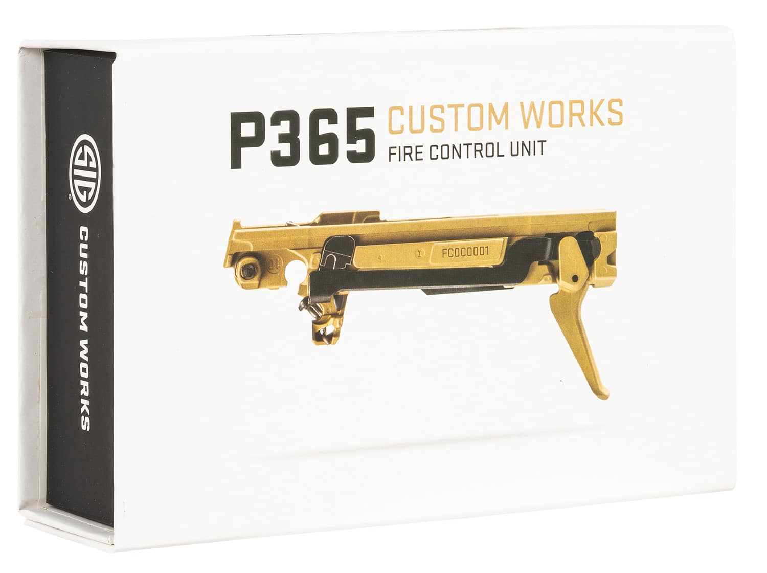 Sig Sauer 8900165 P365 Custom Works Fire Control Unit *FFL Item (FCU Only), 9mm Luger/380 ACP, Black Nitride, Titanium Frame & Flat Face Trigger, Fits Sig P365 Parts
