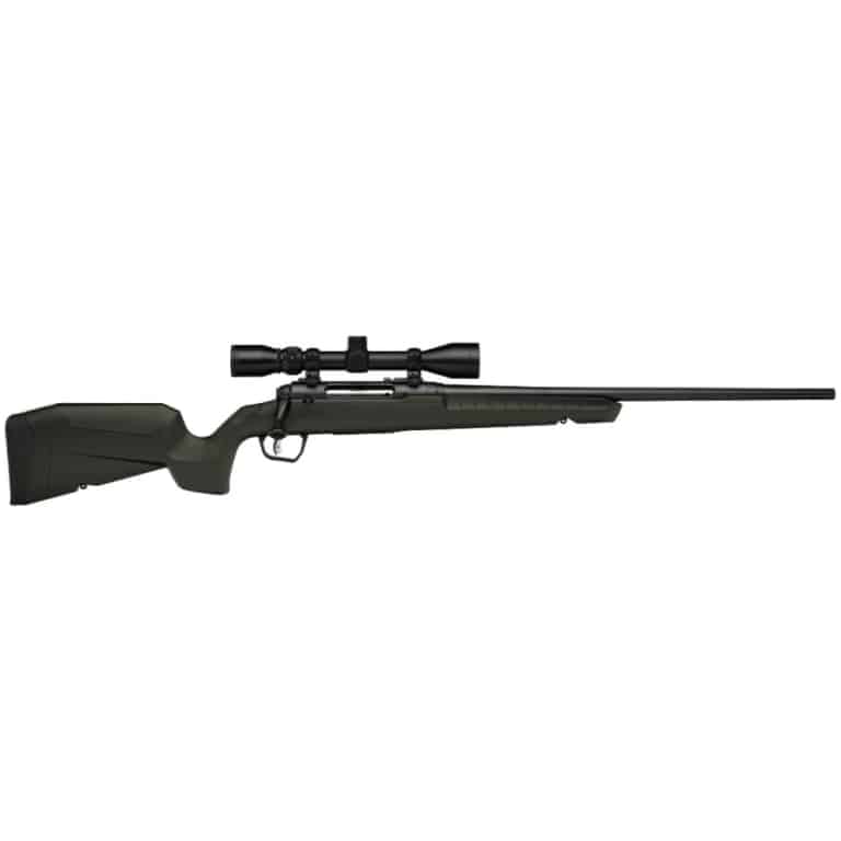 Savage Axis 2 XP .22-250 Rem rifle in OD green with mounted 3-9x40 scope