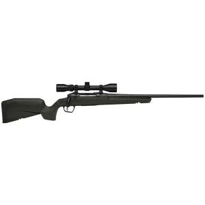 Savage Axis 2 XP 7mm-08 Remington 22 inch OD green synthetic stock rifle with mounted 3-9x40 scope