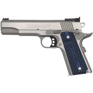 Colt Gold Cup Lite 1911 .38 Super 5 in stainless with blue G10 grips