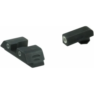 AmeriGlo GL5113 Classic Tritium Sight Set for Glock  Green Tritium White Outline Front Sight-Green Tritium White Outline Rear Sight