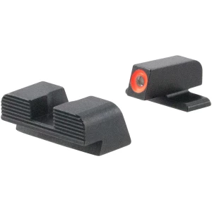 AmeriGlo SG434 Protector Sight Set for Sig Sauer  Green Tritium Orange Outline Front Sight-Black Serrated Rear Sight