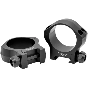 Warne Mountain Tech 34mm low scope rings matte black, 7075/T6 aluminum
