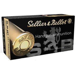 Sellier & Bellot SB357C .357 Magnum 158 gr SJHP cartridges - 50 per box