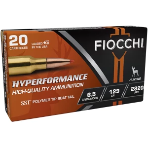 Fiocchi Hyperformance 6.5 Creedmoor 129gr SST rifle ammunition 20rd box
