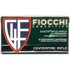 Fiocchi Hyperformance 6.5 Creedmoor Sierra MatchKing BTHP ammunition 20-round box