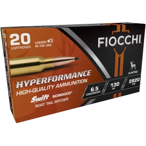Fiocchi Hyperformance 6.5mm Creedmoor 130 gr Swift Scirocco II 20 rd box