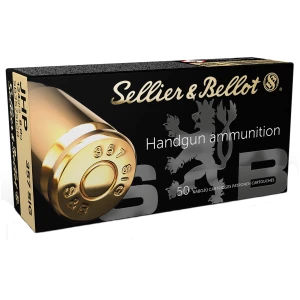 Sellier & Bellot 357 Sig 124gr JHP ammunition box, 50 rounds