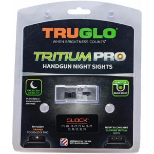 TruGlo TG231G1C Tritium Pro  Black | Green Tritium Orange Outline Front Sight Green Tritium Rear Sight