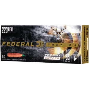 Federal Premium P223TC1 Trophy Copper .223 Rem 55gr ammunition 20 rounds per box