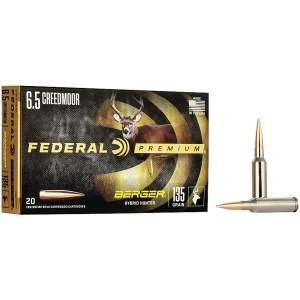Federal Premium 6.5 Creedmoor 135 gr Berger Hybrid Hunter ammunition 20-round box