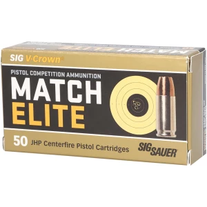 Sig Sauer Match Elite Competition 9mm 147gr V-Crown JHP 50rd box product image