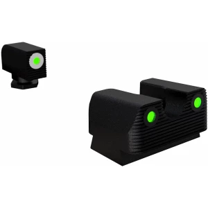 Rival Arms RA1B231G Night Sights for G17/G19 Green Tritium White Outline Front Sight-Green Tritium Black Outline Rear Sight