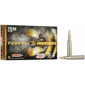 Federal Premium .270 Winchester 130 gr Barnes TSX 20-round box