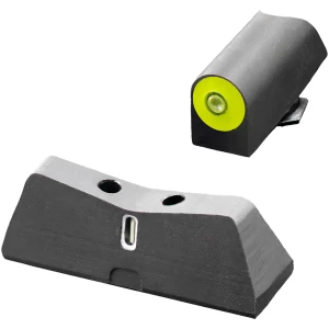 XS Sights GL0011S5Y DXT2 Big Dot Night Sights fits Glock  Black | Green Tritium Yellow Outline Front Sight Green Tritium White Outline Bar Rear Sight