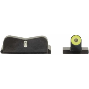 XS Sights SW0030S5Y DXT2 Big Dot Night Sights- Smith and Wesson  Black | Green Tritium Yellow Outline Front Sight Green Tritium White Outline Bar Rear Sight