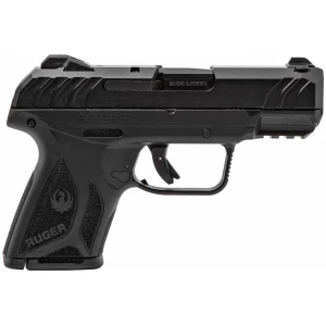 Ruger Security-9 Compact 9mm pistol, 3.42 inch barrel, blued slide, black polymer frame