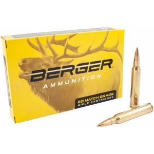 Berger Bullets Classic Hunter .300 Win Mag 185 gr Hybrid Boat Tail ammunition box and cartridges