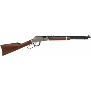 Henry Golden Boy Silver youth .22 lever-action rifle with walnut stock and nickel-plated receiver