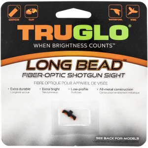 Truglo TG947ARM Long Bead  Metal Universal Shotgun Fiber Optic Red 6-40
