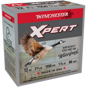 Winchester Super X Xpert 12 GA 2.75 in BB 1 1/16 oz steel shotshell box