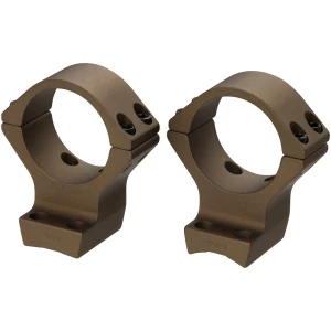 Browning X-Bolt X-Lock 34mm scope mount system with medium rings in burnt bronze Cerakote