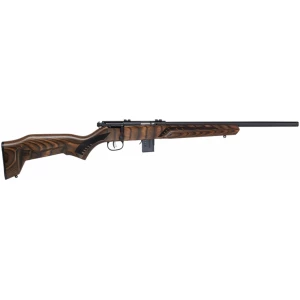 Savage 93R17 Minimalist .17 HMR 18in brown laminate bolt action rifle