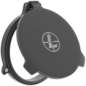 Leupold Alumina flip-back 50mm scope cover in matte black, screw-on mount