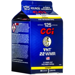 CCI VNT .22 WMR 30gr Varmint Tipped 125rd pour pack product image