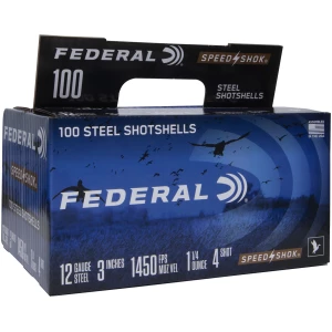 Federal Speed-Shok 12 Gauge 3 inch 1 1/4 oz #4 shot 100 count box