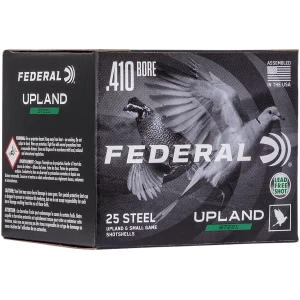 Federal Upland Steel 410 Bore 3in 3/8 oz #6 shot 25rd box