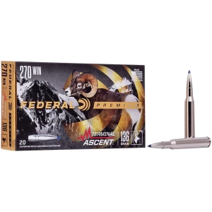 Federal Premium Terminal Ascent .270 Win 136 gr box of 20 polymer-tipped rounds