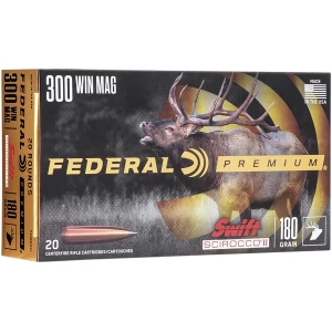 Federal Premium 300 Win Mag 180gr Swift Scirocco II 20-count box of ammunition