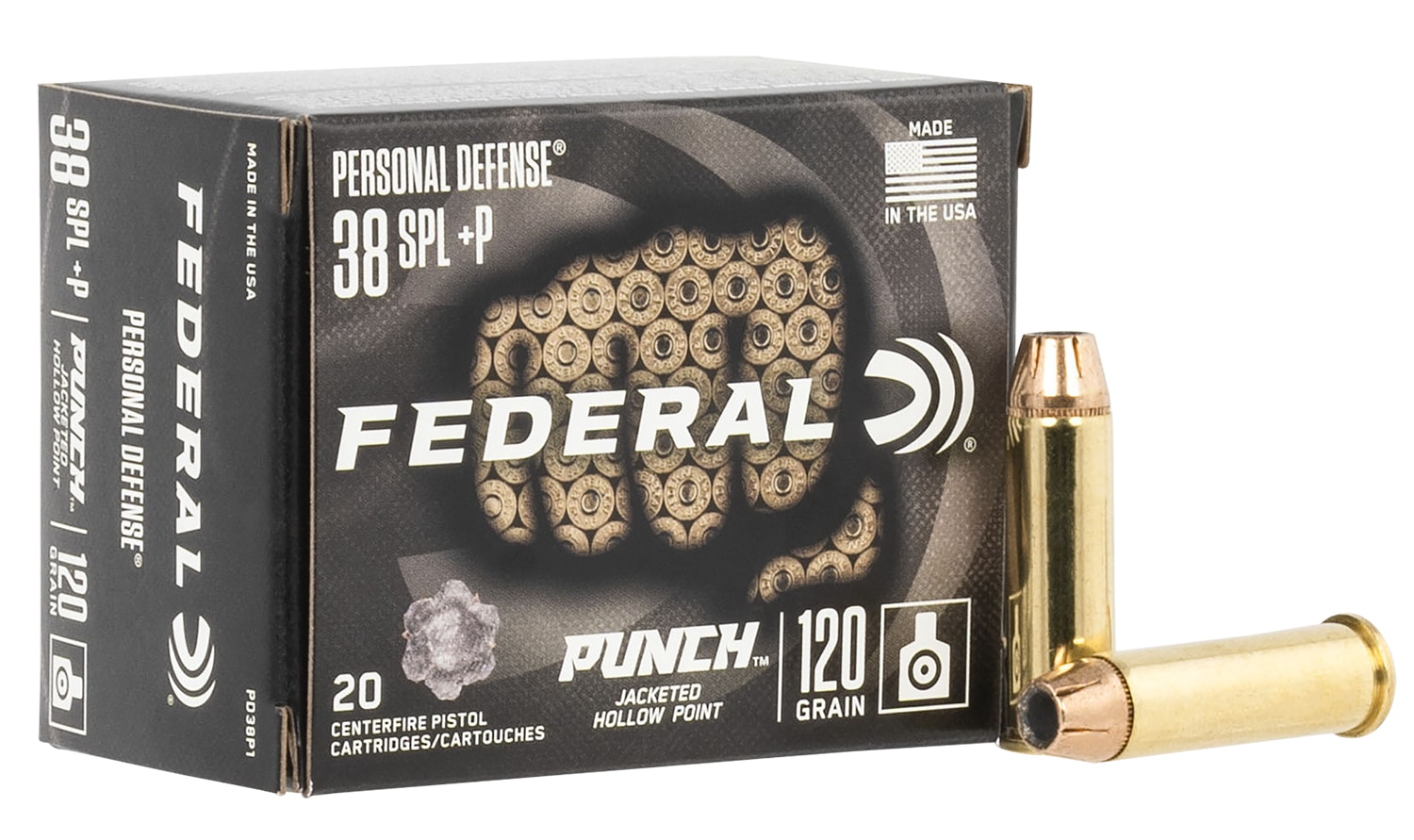 Federal Premium Punch .38 Special +P 120 gr JHP 20rd box