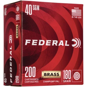 Federal Champion 40 S&W Full Metal Jacket 200-round box