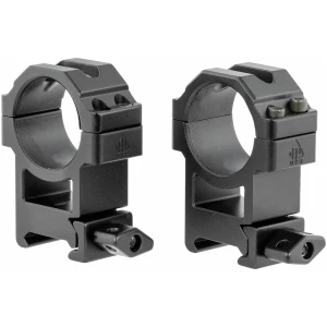 UTG RG2W3224 Max Strength 30mm high scope rings black anodized mounted on Picatinny rail