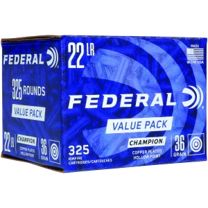 Federal Champion .22 LR 36 gr 325rd value pack box