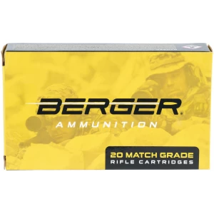 Berger Bullets 6.5mm Creedmoor 140gr Hybrid Target ammunition box, 20 rounds