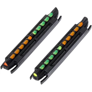 HiViz TO300 Two-In-One Magnetic Front Sight  Black | Green/Orange Fiber Optic