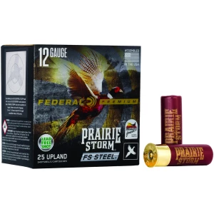 Box of Federal Prairie Storm FS Steel 12ga 25 rounds