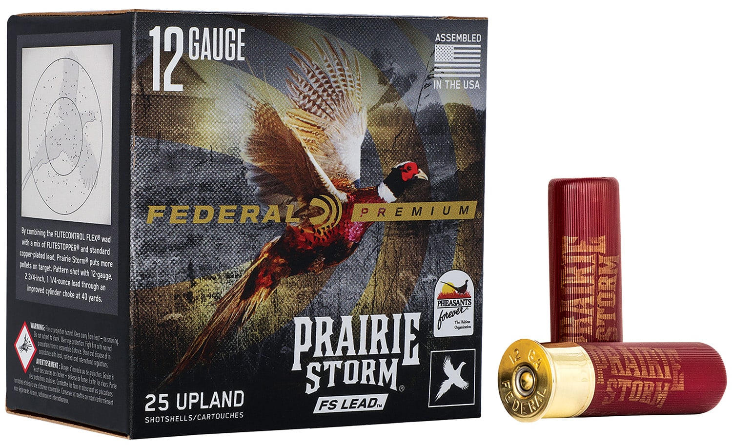 Federal Prairie Storm FS 12 GA 3-inch 1-5/8 oz #4 shot 25-count box