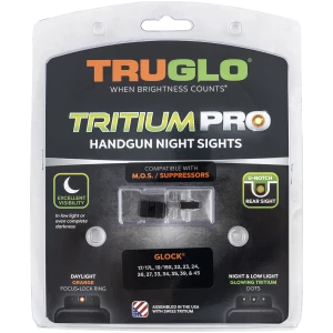TruGlo TG231G1MC Tritium Pro  Black | Green Tritium Orange Outline Front Sight Green Tritium Rear Sight