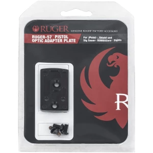 Ruger-57 optic adapter plate black anodized 6061-T6 for JPoint Shield Sig red dot sights