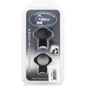 Talley 940793 black anodized aluminum scope mount and medium rings for 1-inch tube
