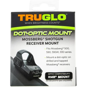 Truglo shotgun receiver mount for Mossberg 500/590 series, RMR footprint, black