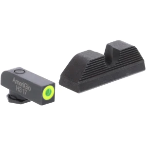 AmeriGlo GL354 Protector Sight Set for Glock  Green Tritium LumiGreen Outline Front Sight-Black Serrated Rear Sight