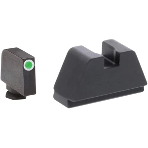 AmeriGlo GL481 Optic Compatible Sight Set for Glock  2XL Tall Green Tritium White Outline Front Sight-Black Rear Sight