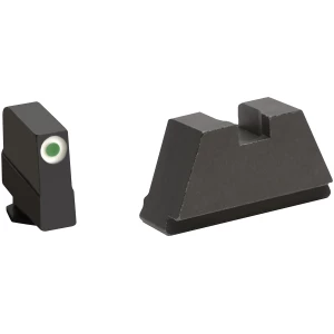 AmeriGlo GL491 Optic Compatible Sight Set for Glock  3XL Tall Green Tritium White Outline Front Sight-Black Rear Sight